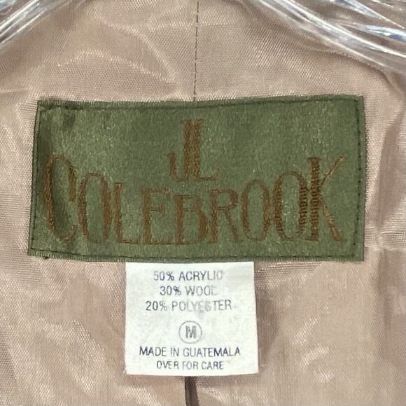 Vintage 90s J.L. Colebrook Wool Blend Patchwork Plaid Blazer Jacket Lined Sz M - Picture 4 of 10